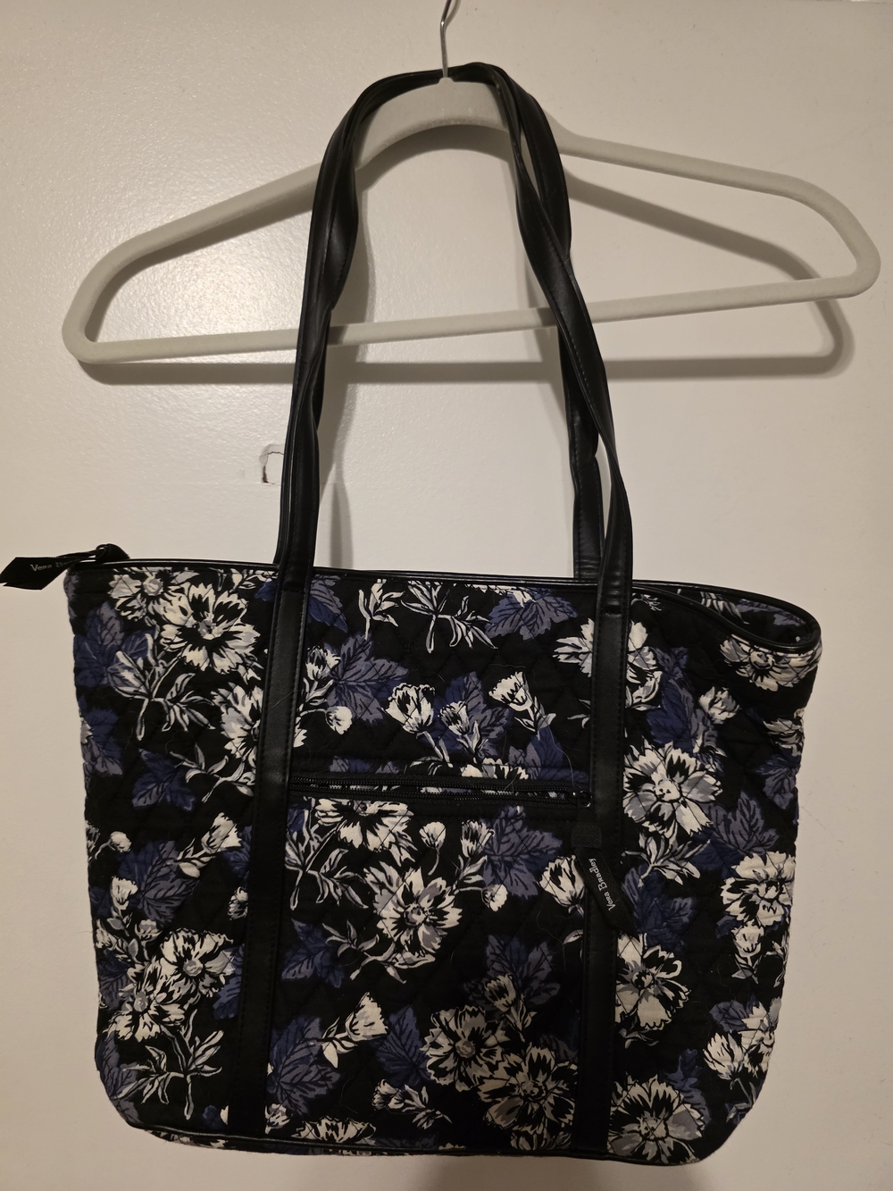 Vera Bradley Navy Floral Quilted Tote Bag